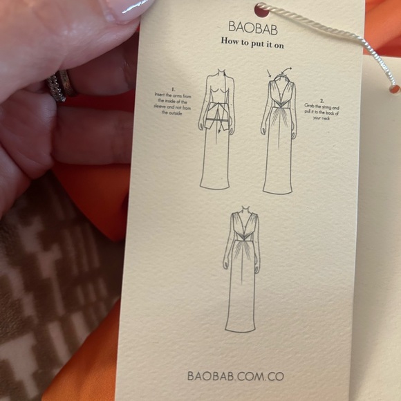 Baobab Collection Orange-to-Yellow Ombre Knot-Front Maxi Dress - Picture 4 of 10